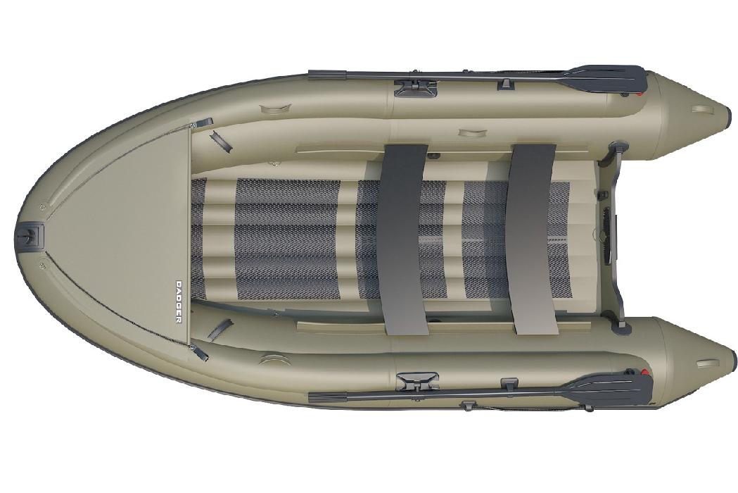 Лодка Badger ARL420 с штормовым бортом (Олива)